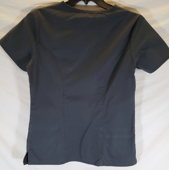 Cherokee Workwear Womens WW Flex Gray Scrub Top Size Small - Picture 5 of 6